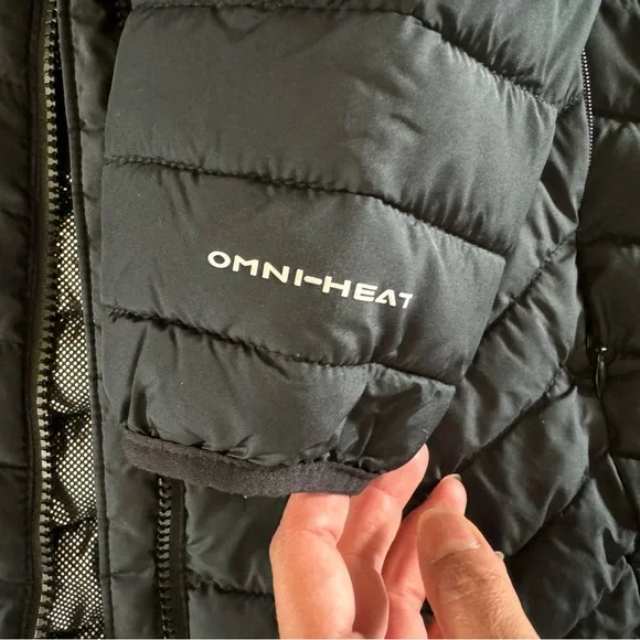 Columbia Black Puffer Jacket with Hood - Picture 4 of 7